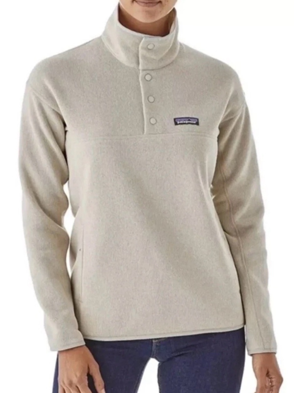 Patagonia Off-White Fleece Pullover size L